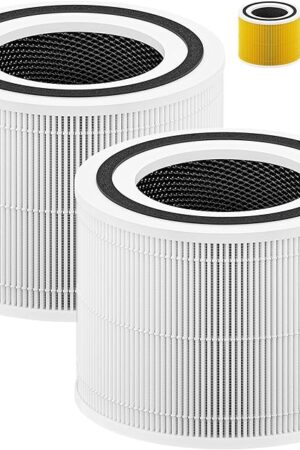 240 True HEPA Replacement Filter 14 Compatible with Puroair 240 Air Purifier, 3-in-1 High-Efficiency HP-14 True HEPA with Activated Carbon Filter, 2 Pack, White