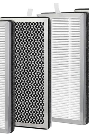 4 Pack 15 Filter Replacement Compatible with 15 Air Purifier, 3-in-1 Contains Pre-Filter and Activated Carbon Filter