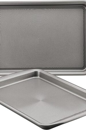 Circulon Nonstick Bakeware Set, Nonstick Cookie Sheet / Baking Sheet - 2 Piece, Gray
