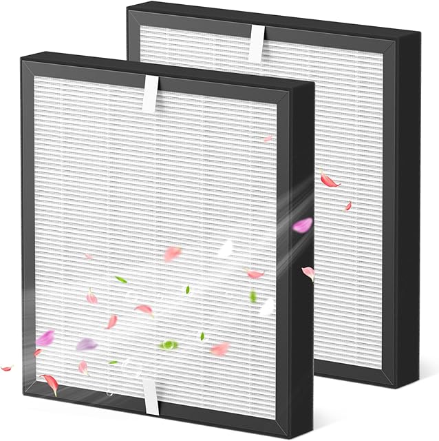 2 Pack P280 P260 Replacement Filter Compatible with TPLMB/YARIKI P280 and AIUZLK P260 Air Purifier, Efficient Air Filter, 3-in-1 Nylon Pre-Filter, HEPA Filter and High-Efficiency Carbon