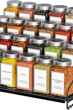 4 Tier Metal Spice Rack Black