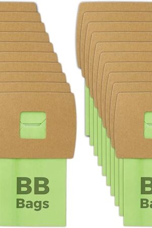 20 Pack Type BB Compact Canister Bags Replacement for Oreck XL Buster B Canister Vacuum Bags PKBB12DW BB180 BB280 BB850 BB870 BB900 BB1000 MV160