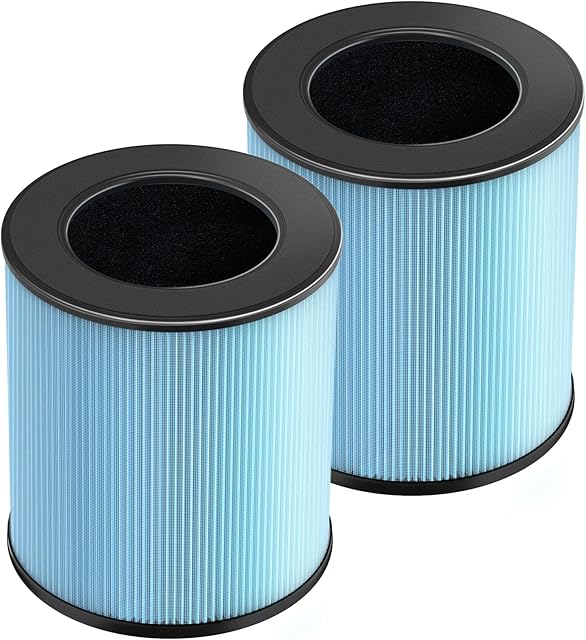 2 Pack MK-03 Air Filter Replacement Compatible with MK-03 Air Purifier, 4-in-1 MK-03 MJ003H HEPA Filter for POMORON MJ003H Air Cleaner, Compare Part MG03JHLX/DH-JH03/MJ003H-RF
