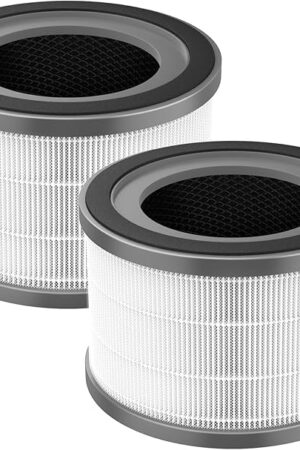 Vista 200 Air Purifier Replacement Filter Compatible with LEVOIT Vista 200 Air Purifier, 3-in-1 Replacement Filter, High-Efficiency Activated Carbon, Vista200-RF, 2 Pack