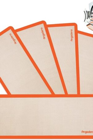 5 pcs Silicone Baking Mats For Harvest Right Freeze Dryer Medium Size Trays (Orange, M - Medium)