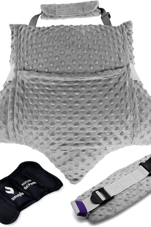 Abdominal Surgery Pillow for Post Hysterectomy & C Section with Gel Pack & Pockets - After Hysterectomy Recovery Must Haves Gifts - Super Soft Pillow for Abdomen and Seatbelt Protection Comfort Items