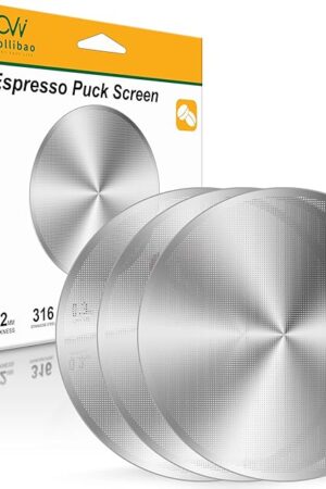 3 Pack Espresso Puck Screen for Breville Espresso Machine Ninja Cafe Luxe, 316 Stainless Steel 0.2mm Ultra-Thin Portafilter Filter Screen, 53.3mm