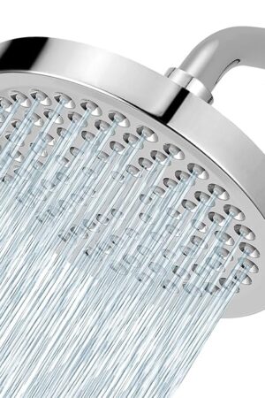 Voolan High Pressure Rain Shower Head - Luxury Modern Look - The Perfect Adjustable Replacement For Your Bathroom Showerhead - Comfortable Shower Experience Even at Low Water Flow (6“ Chrome)