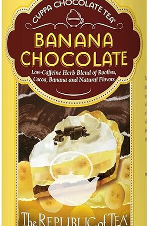 The Republic of Tea – Banana Cuppa Chocolate Tea Bags, Low-Caffeine, 36 Servings