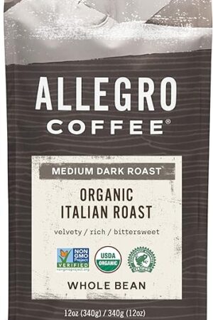 Allegro Coffee, Organic, Italian Roast, Whole Bean, 12 oz
