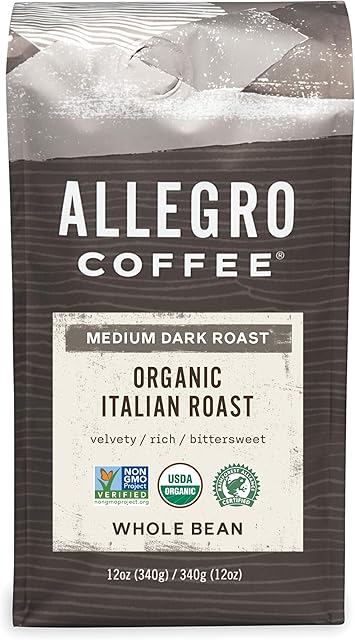 Allegro Coffee, Organic, Italian Roast, Whole Bean, 12 oz