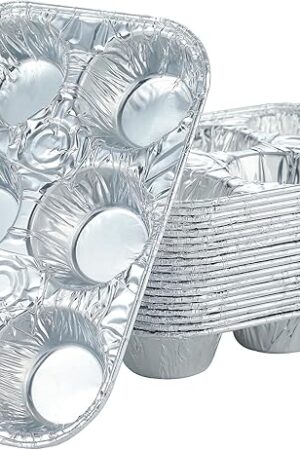 (10pack Muffin Pan 6-Cup Cupcake Aluminum Pans Favorite Muffin Tin Size for Baking Cupcakes Muffins and Mini Pies - Standard Size