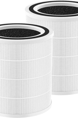 2-Pack AC400 Replacement Filter for Purivortex AC400 Air Purifier, 3-in-1 HEPA Technology High Efficiency for AC400 Air Purifiers, White