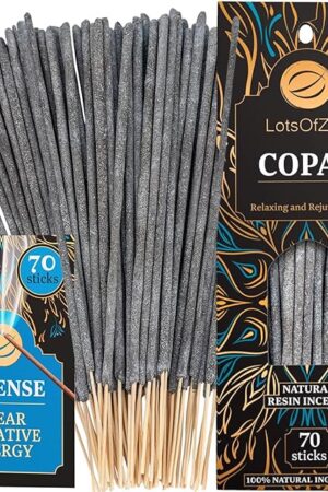 Copal Incense Sticks Smudge Kit (70 pcs) — 100% Pure Long Burning White Copal Resin Day of The Dead Incense from Mexico