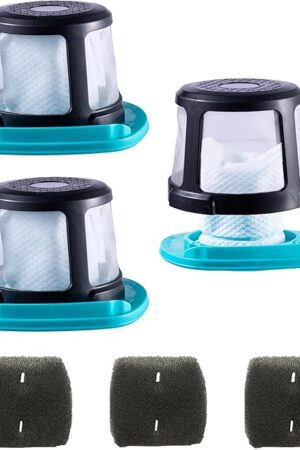 3 Pack Repacement Filter Kit For Bissell Adapt Ion Stick Vacuum PowerLifter Cordless 2286 22862 2286A 2482 2387 3190A 31921, Compare To Part# 1616322, 1616323 and 1617684