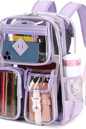 Clear Transparent See Through Backpack for Girls
