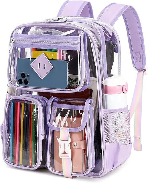 Clear Transparent See Through Backpack for Girls
