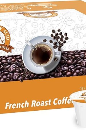 Alex's Low Acid Organic Coffee Single-Serve Pods (12-Pack) - French Roast