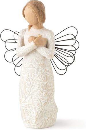 Willow Tree Remembrance Angel (Lighter Skin), Memories…Hold Each one Safely in Your Heart, A Gift to Express Sympathy, Comfort, Remembrance and Healing, Sculpted Hand-Painted Figurine