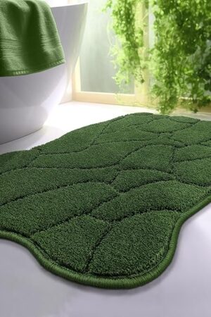 Bathroom Rugs, 32x20 Inches Bath Mats for Bath Non Slip, Extra Soft Absorbent Microfiber Shower Bath Rugs Mats Carpet for Bathroom Floor, Machine Washable (Forest Green)