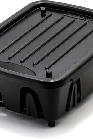 Camco Mini Dish Drainer and Tray - Fits RV Sinks and Small Counter Spaces - Durable Heavy-Duty Construction - Black (43512)