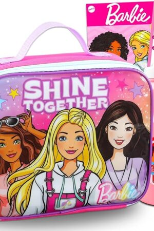 Barbie Lunch Bag for Girls Set - Bundle with Lunch Box, Stickers, Water Bottle, More | Barbie Lunch Box for Girls, Kids