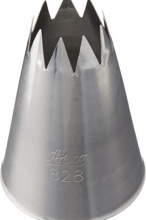 Ateco # 828 - Open Star Pastry Tip .63'' Opening Diameter- Stainless Steel
