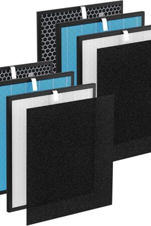 2-Set AirMax Filter Replacement Kit Compatible with Okaysou Airmax 10L Pro and Aiibot-A300 Air Purifiers, High-Efficiency 5-Stage Air Purifier Filter