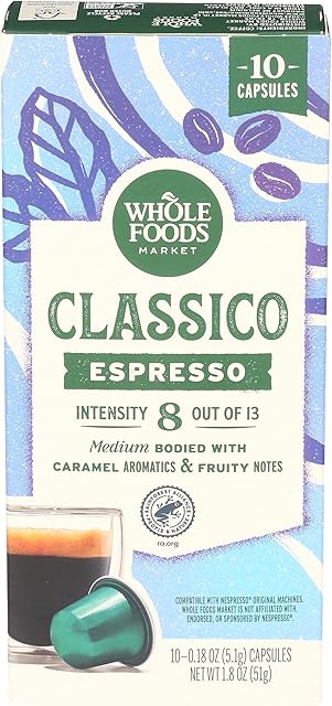Whole Foods Market, Coffee Espresso Espresso Capsules 10 Count, 1.83 Ounce