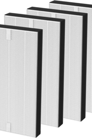 4 Pack F1 HEPA Replacement Filter, Compatible with 3M Filtrete Air Purifier Models FAP-C01-F1,FAP-T02-F1, FAP-C01BA-G1, FAP-T02WA-G1, FAP-ST02W and FAP-ST02N – Not for F2 or A2 Models