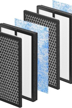 Air Max 8L Filter Compatible With Okaysou Airmax 8L Air Purifier Strong Efficiency 3-in-1 Filtration System 2 HEPA with Blue Ultrafilter & 2 Double Carbon Particles Activated Carbon Filter