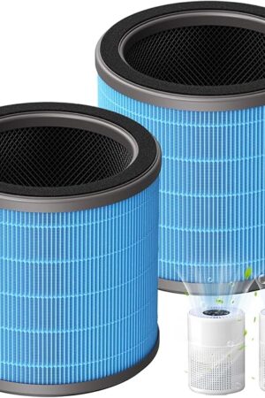 AP070B Replacement Filt-ers for Aircillin AP070A & AP070B Air Purifier, 4-in-1 High-Efficiency Air Filt-er with Activated Carbon, 2 Pack