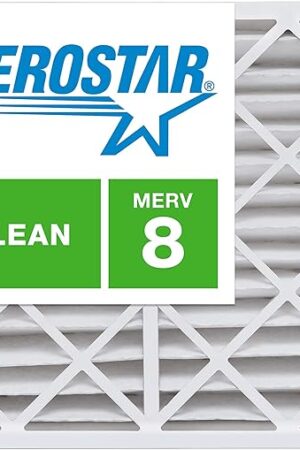 Aerostar 16x25x4 MERV 8-2 Count - High Efficiency Pleated HVAC, Furnace & Air Conditioner Filters - Removes Dust, Lint, Mold & Allergy-Causing Pollen