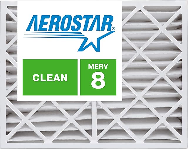 Aerostar 16x25x4 MERV 8-2 Count - High Efficiency Pleated HVAC, Furnace & Air Conditioner Filters - Removes Dust, Lint, Mold & Allergy-Causing Pollen