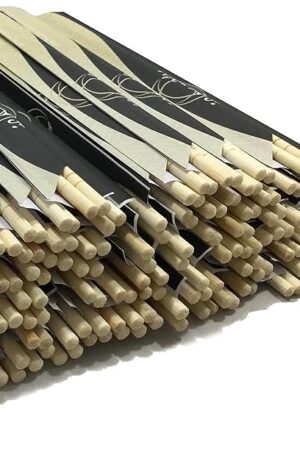200 Round Separated Disposable Chopsticks | Best for Sushi | Bamboo Wooden Chinese Chop sticks - Bamboo Chopstick Bulk - Disposable Utensils Premium Quality - (100 Pairs)