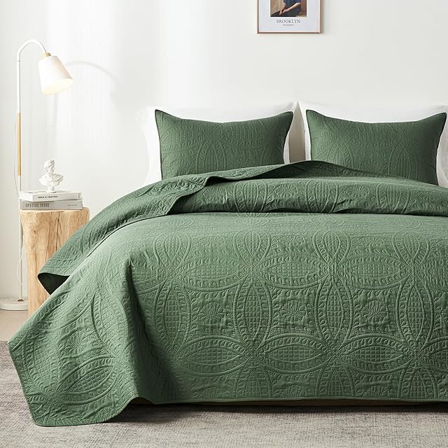 akkialla Lightweight Modern Style Queen Quilt Bedding Set Ultrasonic