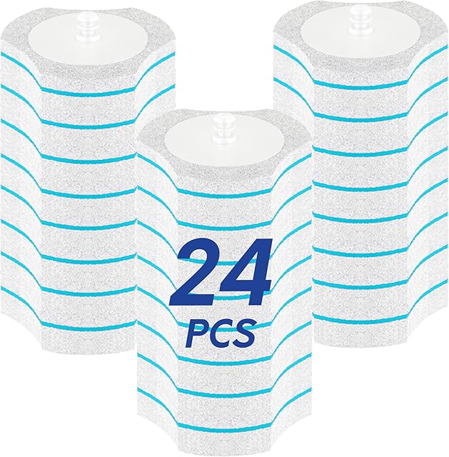 BOOMJOY Only Compatible with B0CWV5MJ5F - Disposable Toilet Brush Refills, 24PCS Toilet Brush Wand Refills, Replacement Heads for Toilet Wands, Toilet Scrubber Refills