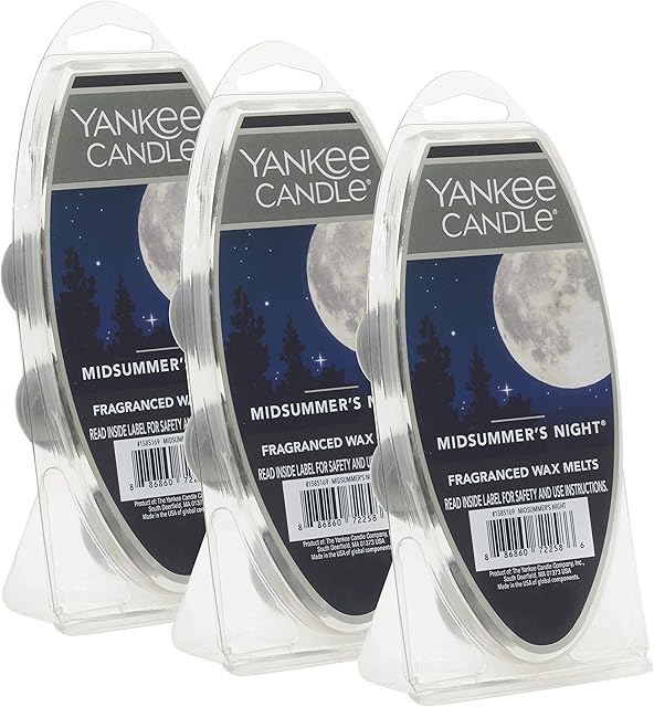 Yankee Candle Midsummer's Night Wax Melts, Pack of 18, Suitable for All Wax Warmers