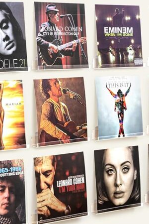 12 Pack Vinyl Record Holder, 12" Vinyl Wall Mount Shelf, Record Holder for Display and Storage, Floating Shelves for Wall, Living Room,Bedroom