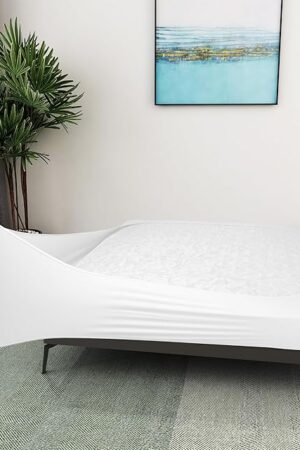 Box Spring Cover Queen Size - Jersey Knit & Stretchy Wrap Around 4 Sides Bed Skirt for Hotel & Home - Queen/Queen XL, White