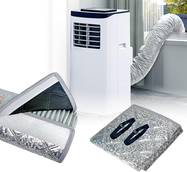 Air Conditioner Hose Cover,Hose Cover Wrap for Air Conditioner,Portable AC Hose Insulation Sleeve Fit Both 5 inch and 5.9 inch Diameter Exhaust Duct Vent