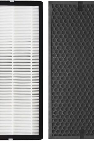 XD6065 Activated Carbon & XD6075 True HEPA Replacement Filter, Compatible with Rowenta PU4020 Intense Pure Air Purifiers, 1 Carbon Odor Eliminator & 1 True HEPA Allergen Remover