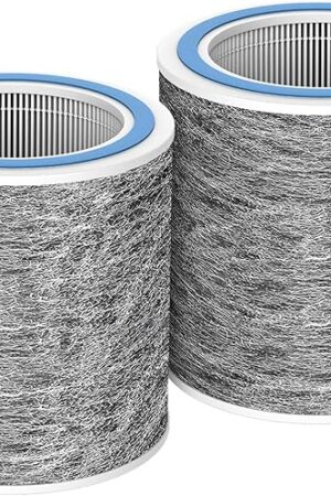 2 Pack HP102 Replacement HP152 Filter Compatible with Shark Air Purifier HP100, HP153, HP102PET, HP102PETBL, HP132, HC450, HC451, HC452, HC455, HEPA For 99.97% Particles Part # HE1FKPET, HE1FKBASMB