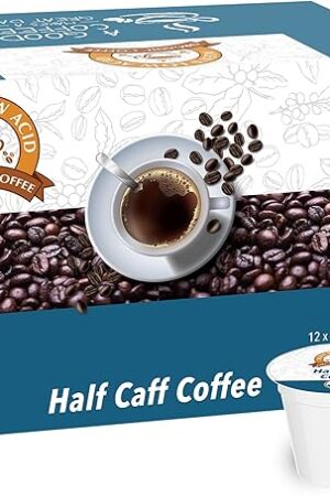 Alex's Low Acid Organic Coffee Single-Serve Pods (12-Pack) - Half Caff