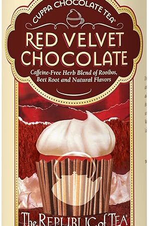 The Republic of Tea – Red Velvet Cuppa Chocolate Tea Bags, Caffeine Free, 36 Servings