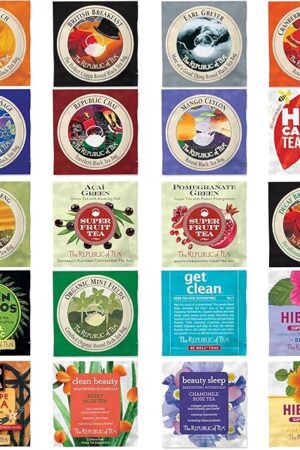 The Republic of Tea Premium Assortment of Teas & Herbs, 40 Tea Bags | Individually Wrapped Tea Bags