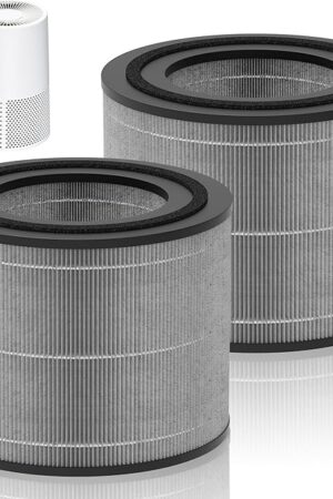 AC2224A Replacement Filter Compatible with Amazon Basics AC2224A Air Purifier, 3-in-1 Filtration System H13 True HEPA Filter with Activated Carbon, #2224RF 2Pack