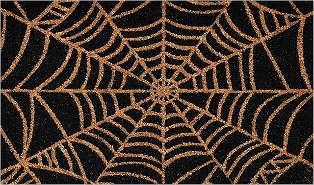 callowaymills 101951729 Scary Web Doormat, 17x29, Black and Natural