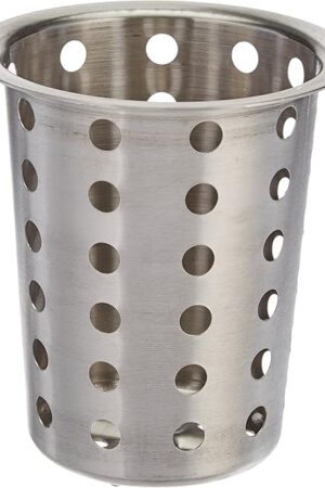Winco FC-SS Flatware Cylinder, Stainless Steel Medium