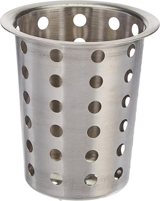 Winco FC-SS Flatware Cylinder, Stainless Steel Medium
